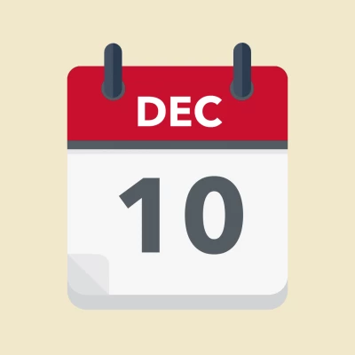 Calendar icon showing 10th December