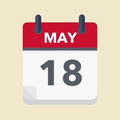Calendar icon showing 18th May